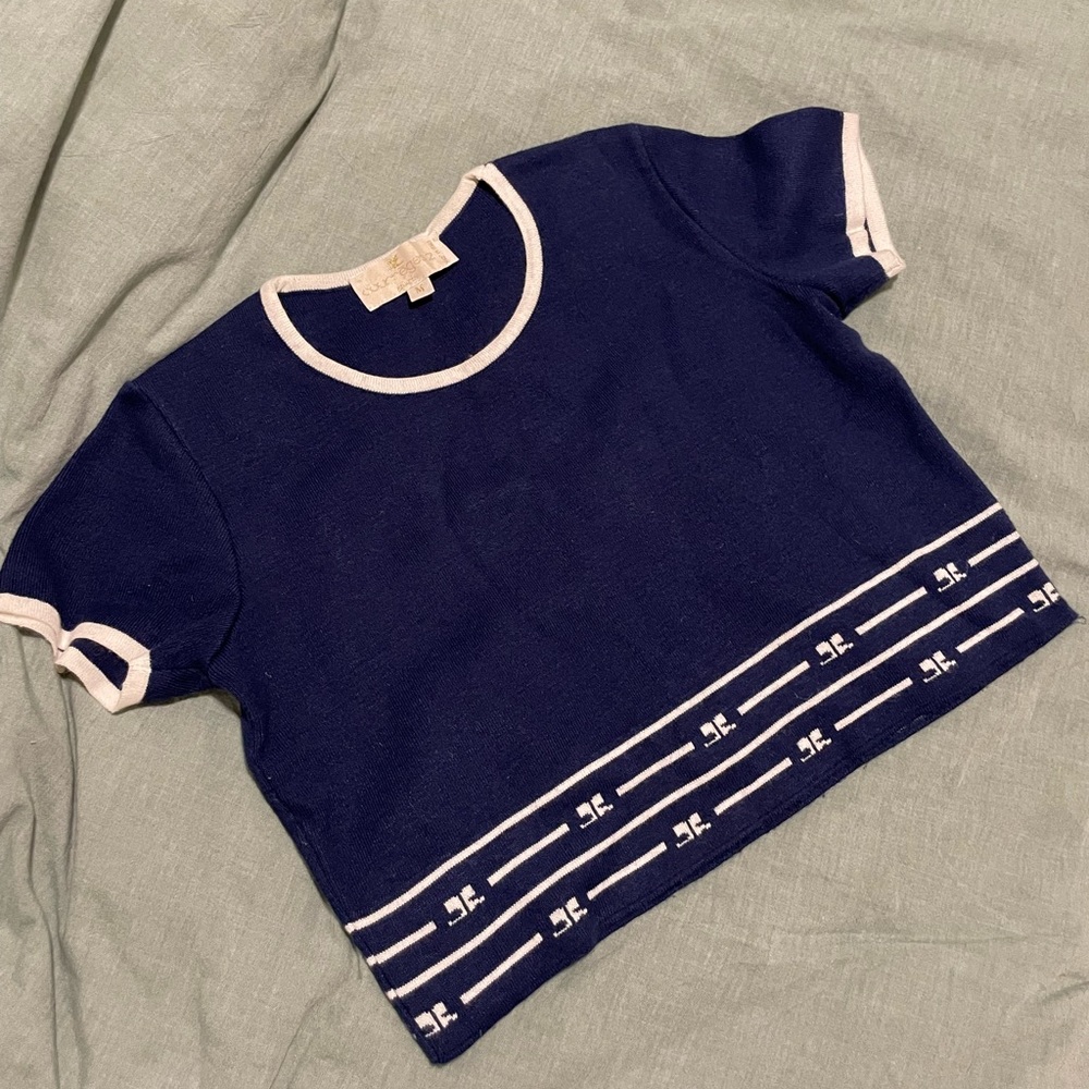 Courreges knit cropped top